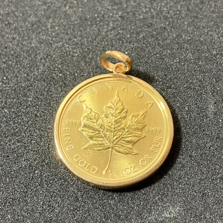 K24 純金 カナダ メイプルリーフ金貨 1/4oz トップ