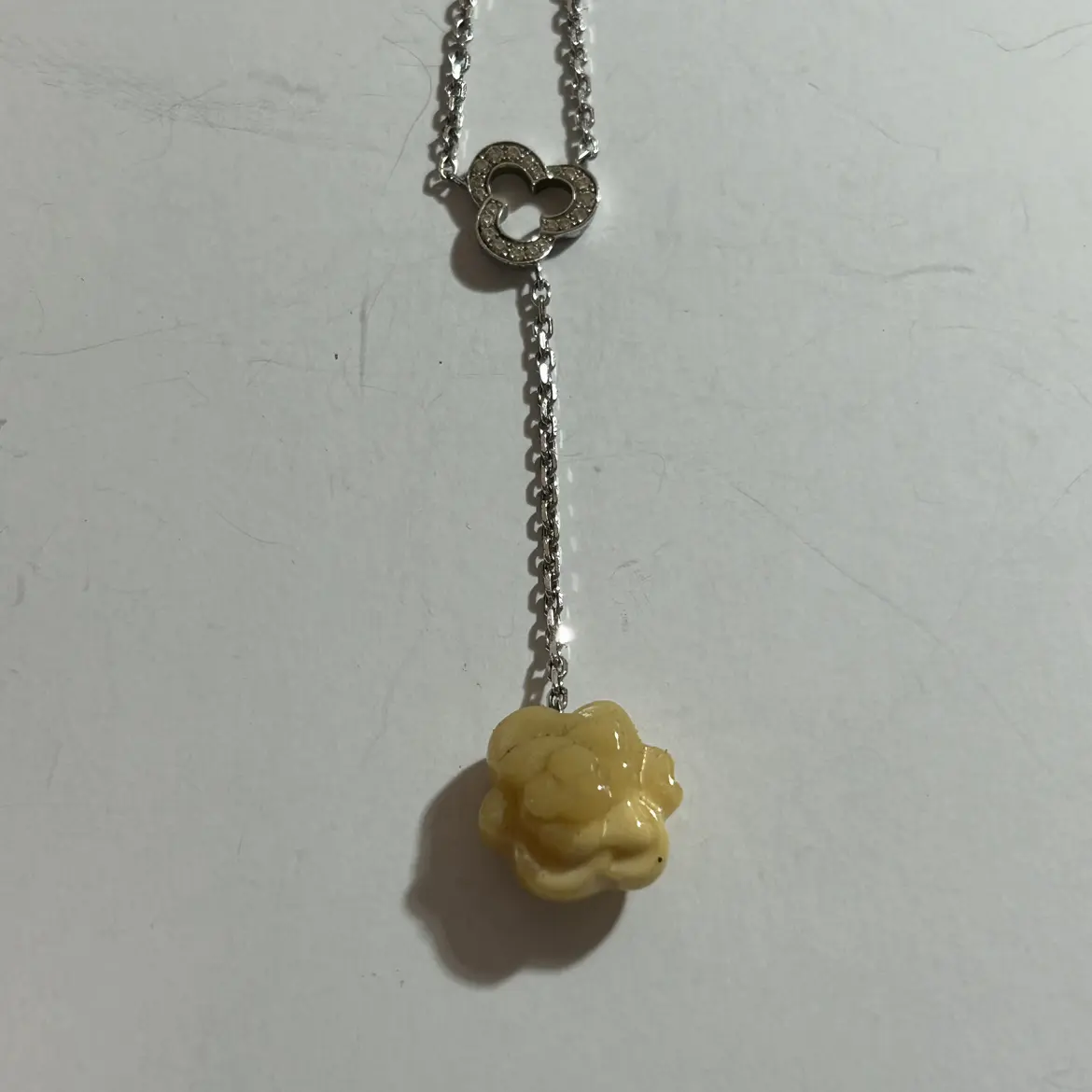 CHANEL シャネル K18WG カメリアネックレス