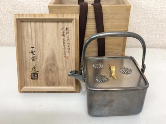 長谷川一望斎　純銀折鶴置物　骨董品 S__45670406-medium.jpg
