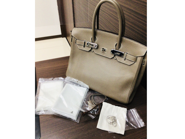 エルメス・バーキン・エトゥープ・30・K刻印・シルバー金具を買取|東京・世田谷区|桜新町サザエさん通り店