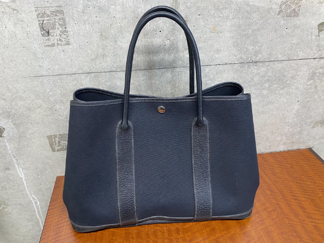 エルメスHERMES ガーデンパーティーpm トワルオフィシエブラック