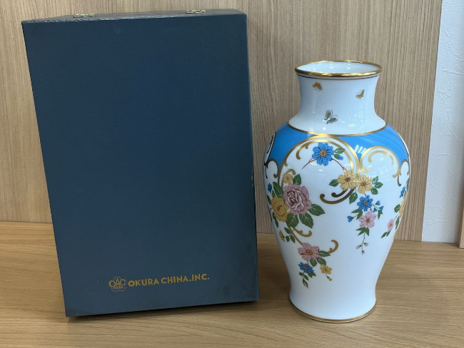 大倉陶園 ／OKURA CHINA.INC. ／ 花生 ／金縁 ／ 蘭 ／ らん 大倉陶園