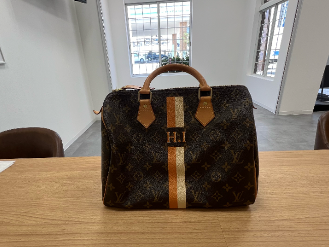 ルイヴィトン LOUIS VUITTON ダミエ スピーディ30 イニシャル入り 