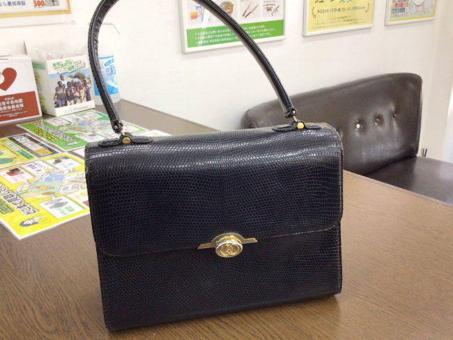 グッチ オールド リザードハンドバッグを買取｜大阪｜箕面店 
