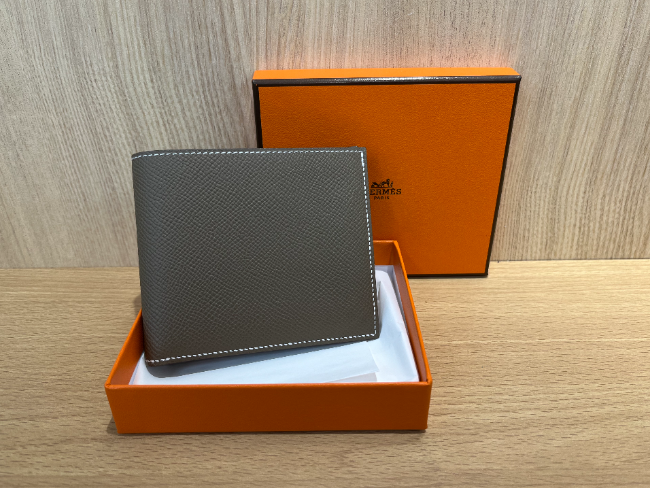 HERMES 二つ折り財布 ブラウン HERMES（エルメス） H セリエ コンパクト B刻印 ウォレット 二つ折り