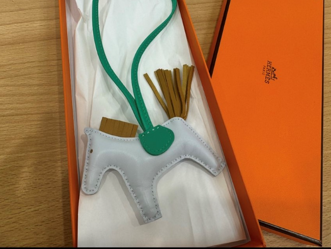 HERMES エルメス ロデオ PM チャーム グリーン ベージュ アニョーミロ