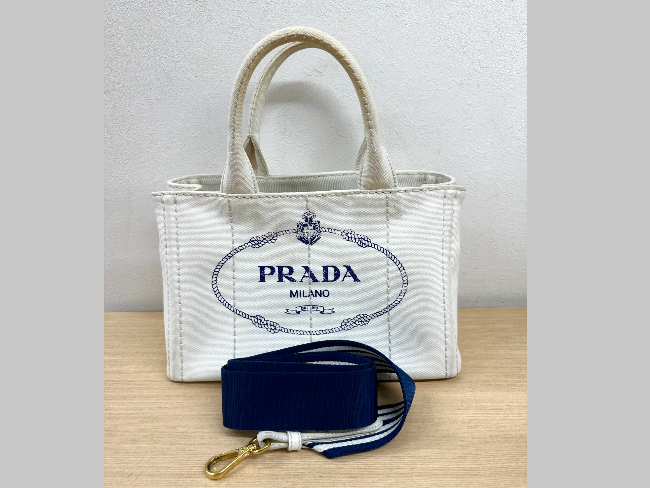 PRADA プラダ カナパ 廃盤サイズ！【PRADA】プラダ カナパ ビジューバッグ ブラック L