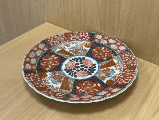 有田焼大皿 弥左衛門 特大 大皿 飾り皿 専用皿立て付き 名窯 弥左衛門