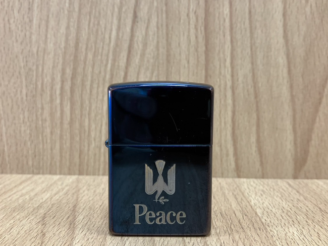 ピース　ジッポライター　未使用　懸賞　レア zippo ジッポライター PEACE ピース ブルーチタン 懸賞品 希少