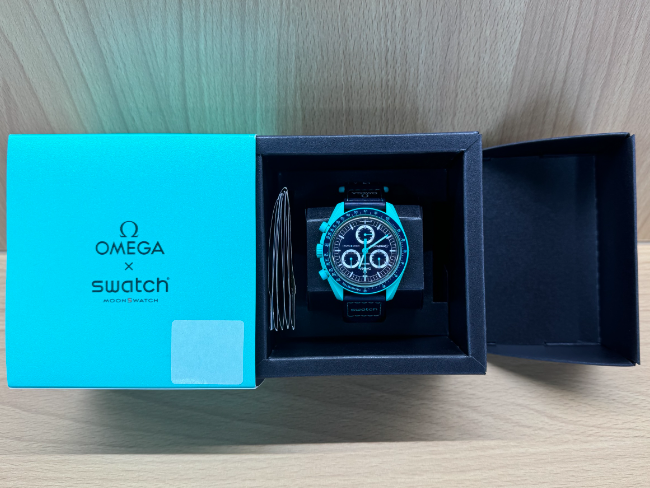 Swatch×OMEGA EARTH ターコイズ オーロラ オメガ スウォッチ Swatch X
