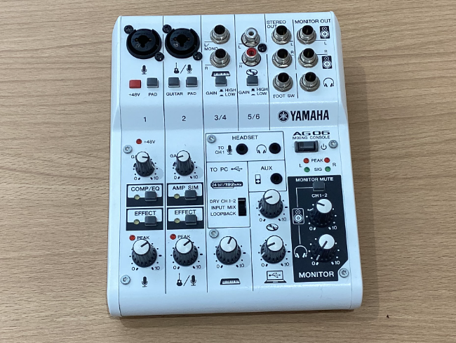 YAMAHA AG06 ミキサー 箱、ケーブル無 AG06MK2 W | Rock oN Line