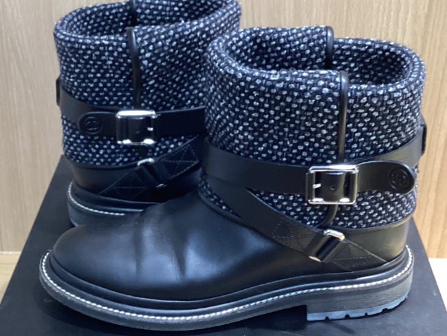 シャネル ツイード ハーフブーツを買取｜愛知県一宮市｜一宮富士店  