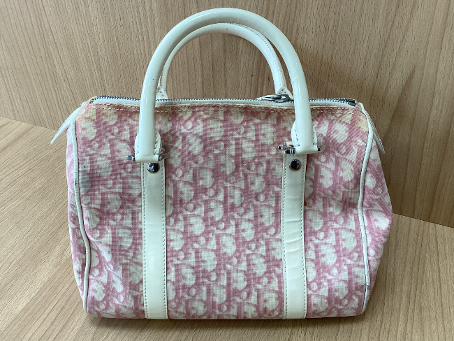 Diorミニボストンピンクトロッタークリスチャンディオール鍵カードあり