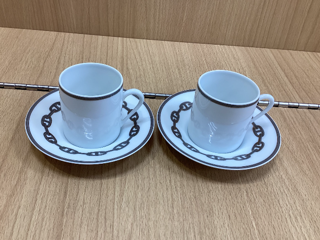 HERMES エルメス シェーヌダンクル ブルー カップ&ソーサー