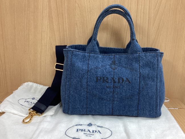 プラダ カナパ デニム 2WAYバッグを買取｜大阪府大阪市阿倍野区 