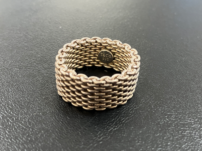 ☆美品☆ TIFFANY ティファニー サマセット ハート バングル TIFFANY&Co. ティファニー サマセット メッシュ ハート モチーフ