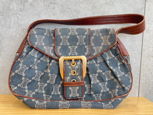 E*y様 CELINE　セリーヌ　デニム　パリマカダム　クロワッサン　ワンショル バイセル公式】セリーヌ パリマカダム ショルダーバッグ ワン