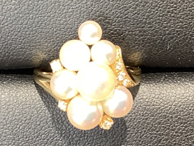 53 ファッション 【レア】スタージュエリー 真珠 2連 パール k18