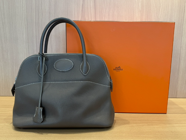 ❤お得なお品❤ボリード31 ブラックｘシルバー金具 エルメス A刻印 箱付き ❤お得なお品❤ボリード31 ブラックxシルバー金具 エルメス A