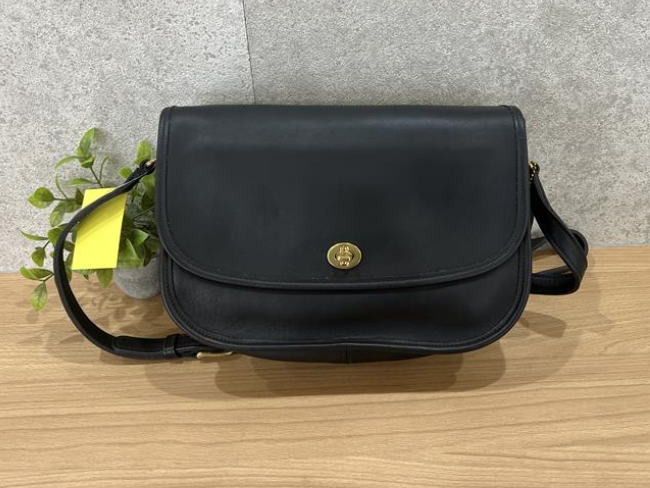 希少✨オールドコーチ ポーチ 小物入れ オールレザー ブラック コーチ