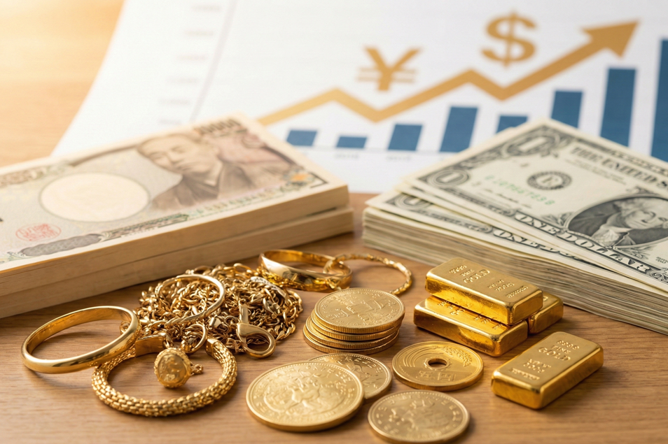 【2025年最新】円安の今は金の売り時？相場の仕組みと高く売るためのコツを解説