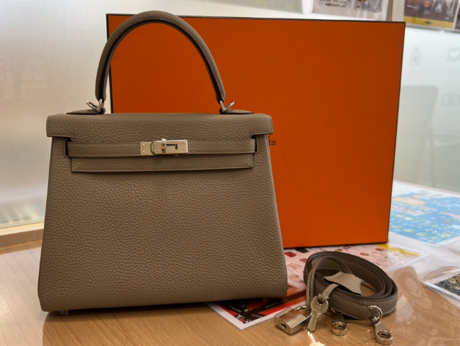 エルメス ケリー25 C刻印エトゥープ